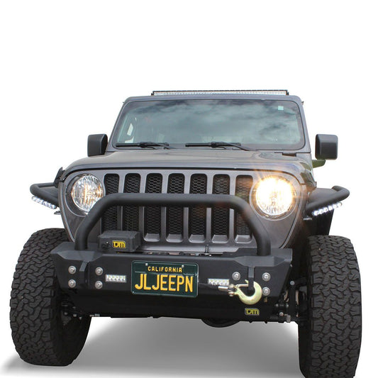 TJM ROCK CRAWLER STUBBY HEAVY DUTY BUMPER BLACK STEEL