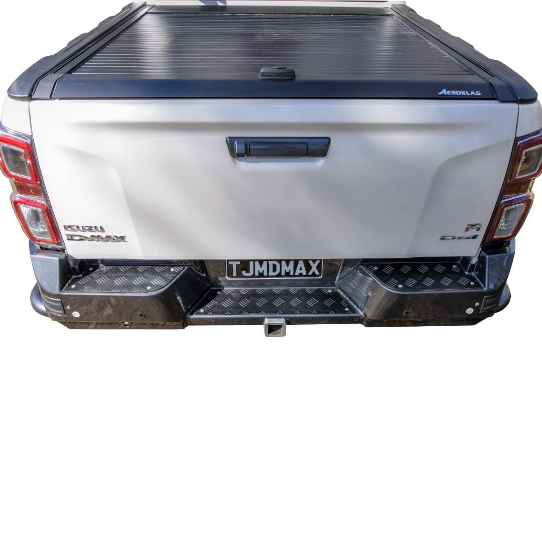 TJM RB6 REAR PROTECTION BUMPER STEP & TOWBAR BLACK STEEL