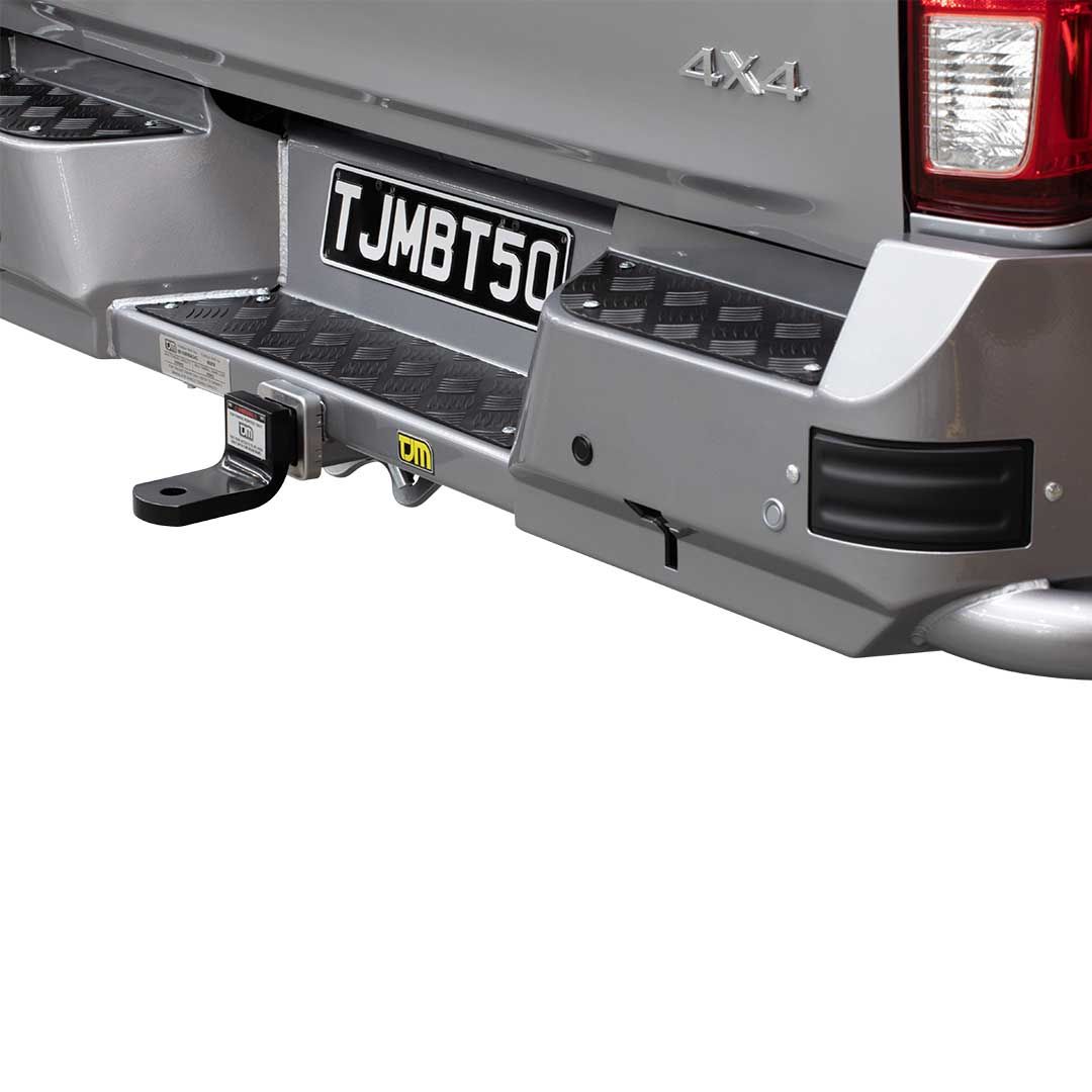 TJM RB6 REAR PROTECTION BUMPER STEP & TOWBAR BLACK STEEL