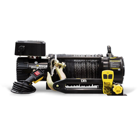 TJM TORQ WINCH 12000 LBS INC BLACK SYNTHETIC ROPE